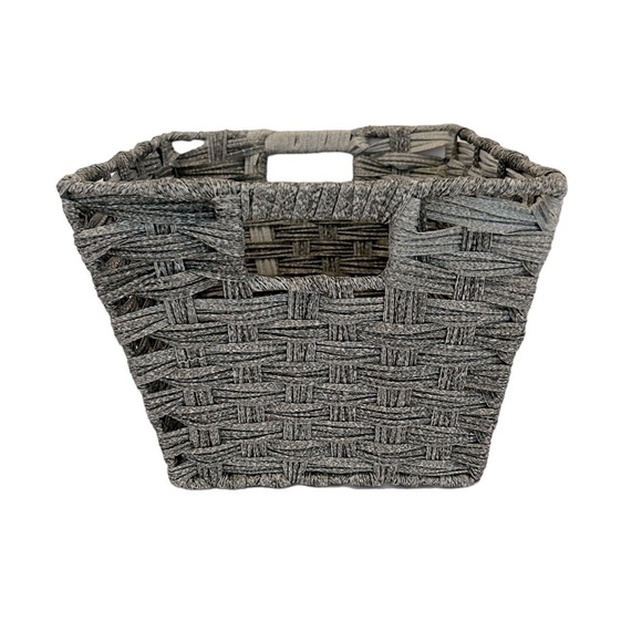 mDesign Basket Gray Silver Woven Functional Get organized in style Like new - Picture 3 of 8